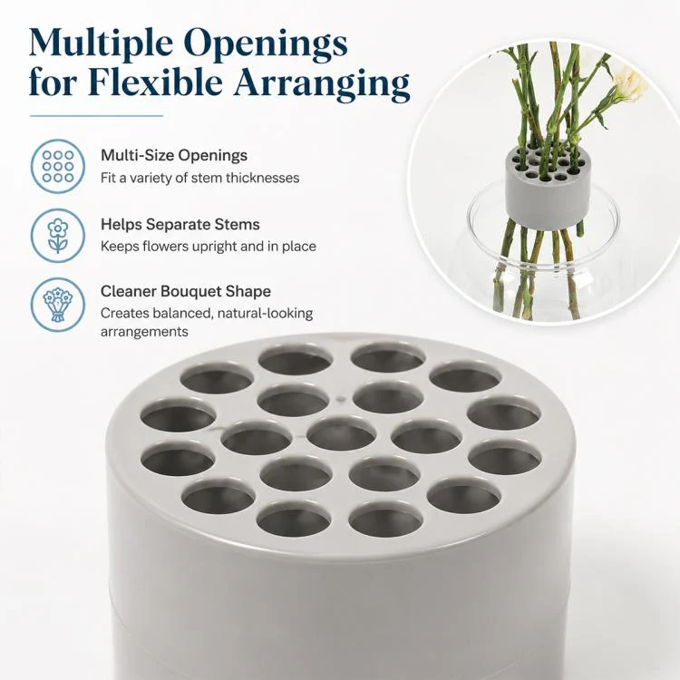 Spiral Plastic Flower Stem Holder(Grey) - Image 3