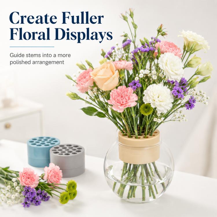 Spiral Plastic Flower Stem Holder(Transparent) - Image 6