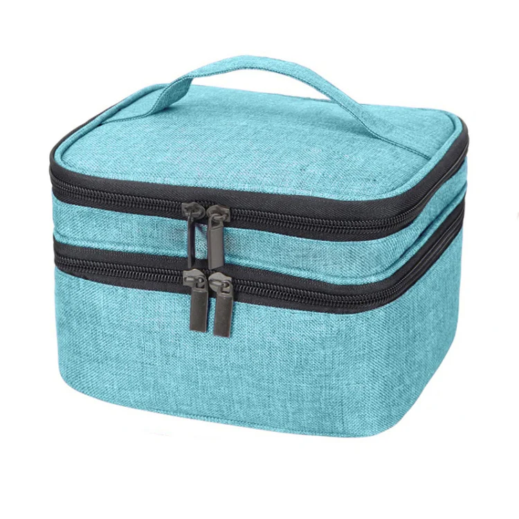 Sponge Liner Cosmetic Storage Box Portable Storage Box(Sky Blue)