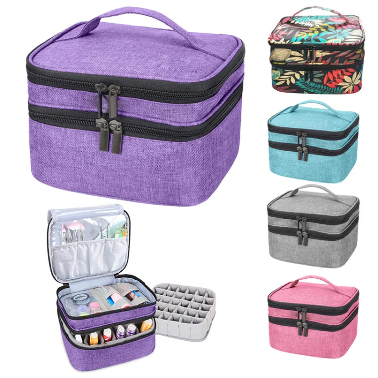 Sponge Liner Cosmetic Storage Box Portable Storage Box(Sky Blue) - Image 2