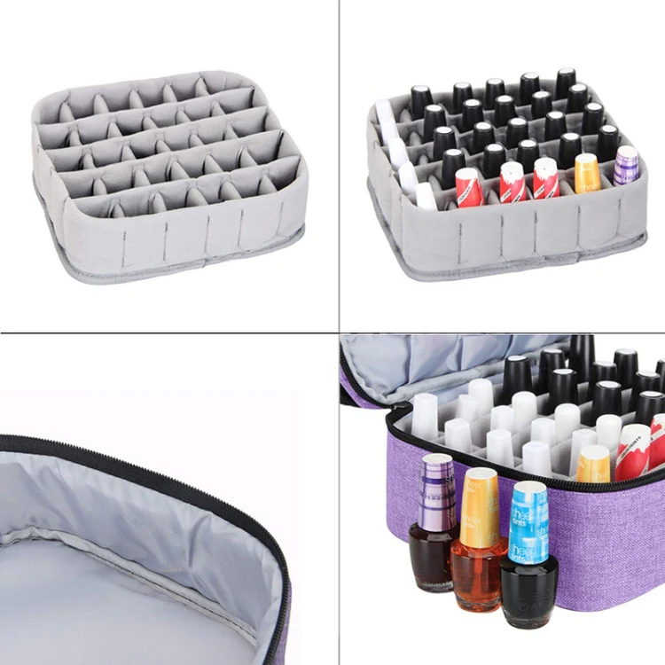 Sponge Liner Cosmetic Storage Box Portable Storage Box(Sky Blue) - Image 3
