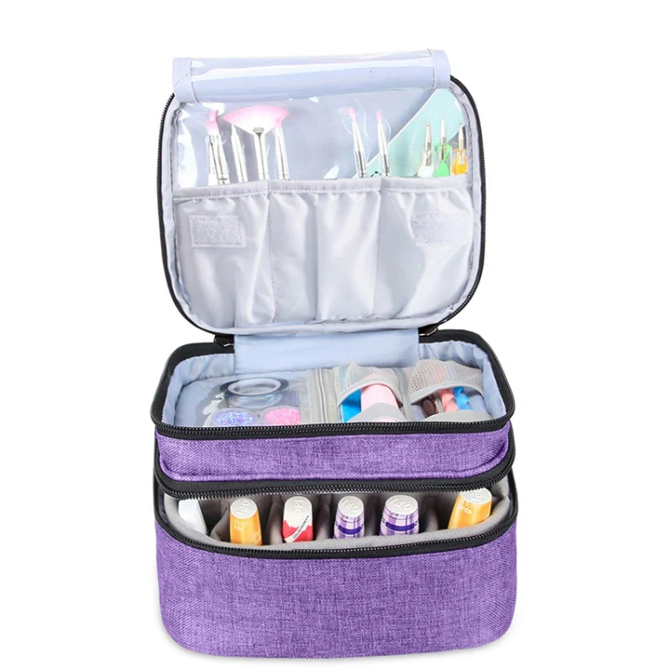 Sponge Liner Cosmetic Storage Box Portable Storage Box(Sky Blue) - Image 4