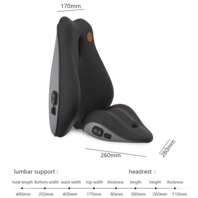 SR-21 Car Lumbar Cushion Headrest Seat Memory Foam Accessories, Style: Massage Headrest (Black) - Image 7