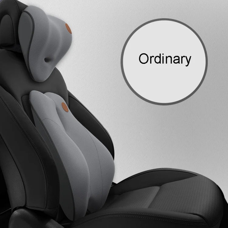 SR-21 Car Lumbar Cushion Headrest Seat Memory Foam Accessories, Style: Ordinary Headrest (Gray) - Image 2
