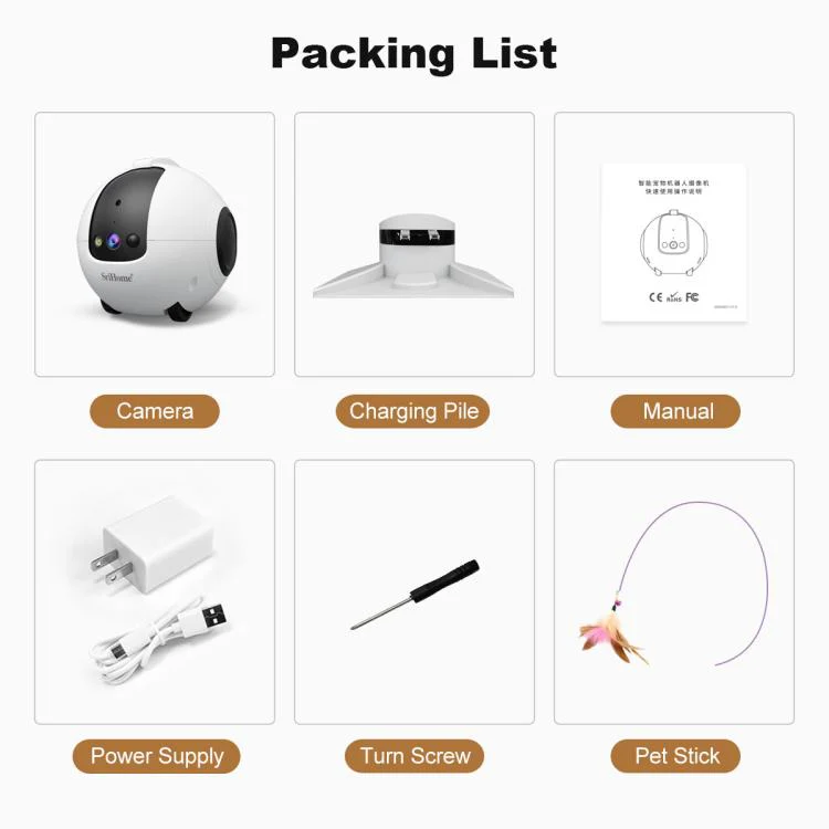 SriHome DH013 Plus 4MP Smart Pet Robot Camera with Auto-Charging Dock, Plug Type:AU Plug(White) - Image 19