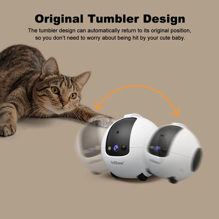 SriHome DH013 Plus 4MP Smart Pet Robot Camera with Auto-Charging Dock, Plug Type:US Plug(White) - Image 11