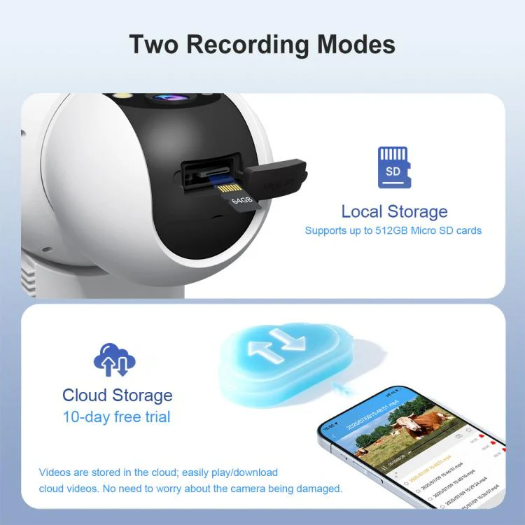 Srihome SH062 8MP Binocular Outdoor Auto-Tracking Wireless WiFi Security Camera(AU Plug) - Image 13