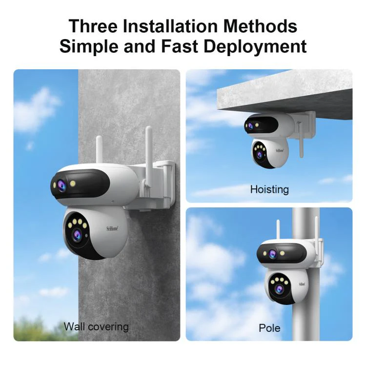 Srihome SH062 8MP Binocular Outdoor Auto-Tracking Wireless WiFi Security Camera(AU Plug) - Image 14