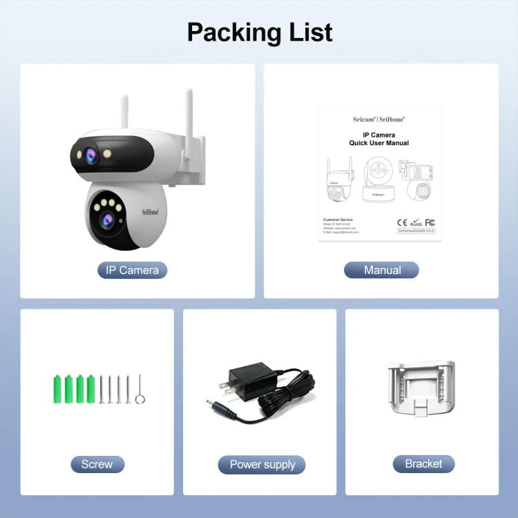 Srihome SH062 8MP Binocular Outdoor Auto-Tracking Wireless WiFi Security Camera(AU Plug) - Image 16