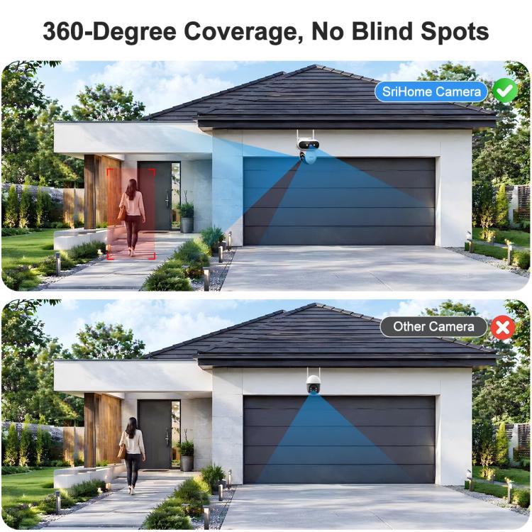 Srihome SH062 8MP Binocular Outdoor Auto-Tracking Wireless WiFi Security Camera(AU Plug) - Image 6
