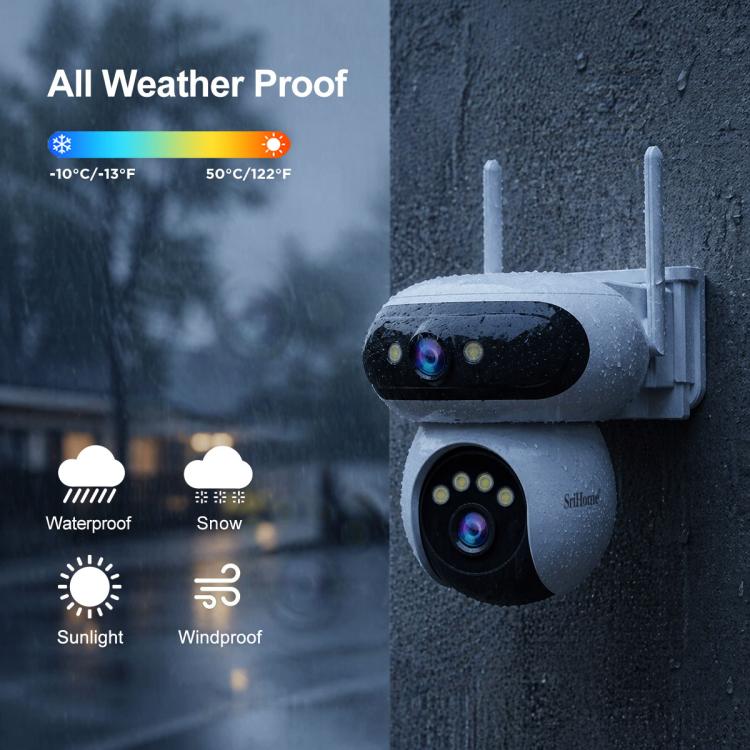 Srihome SH062 8MP Binocular Outdoor Auto-Tracking Wireless WiFi Security Camera(UK Plug) - Image 12