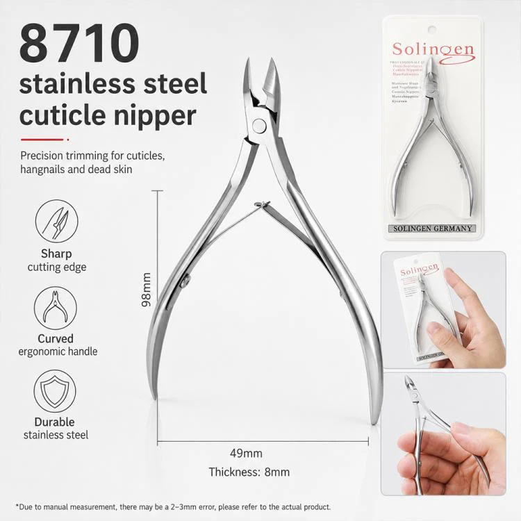 Stainless Steel Cuticle Nipper Manicure Tool for Nail and Cuticle Care(Silver) - Image 2