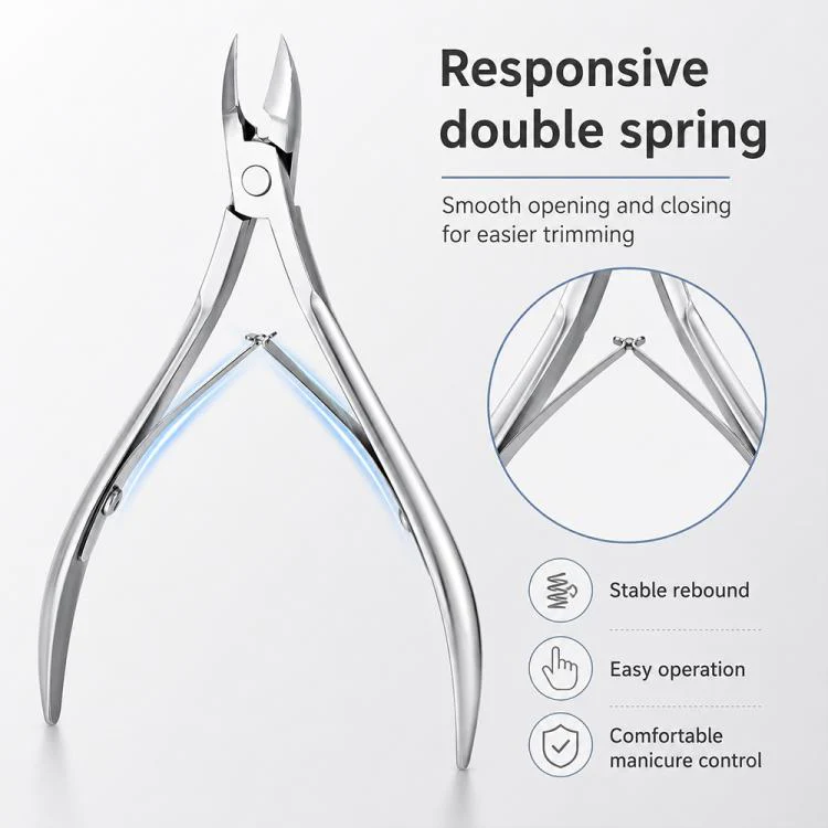 Stainless Steel Cuticle Nipper Manicure Tool for Nail and Cuticle Care(Silver) - Image 4