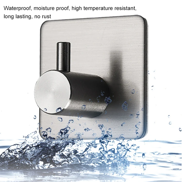 Stainless Steel Cylinder Hanger Bathroom Non-perforated Storage Clothes Hook, Size:14mm (Silver) - Image 6