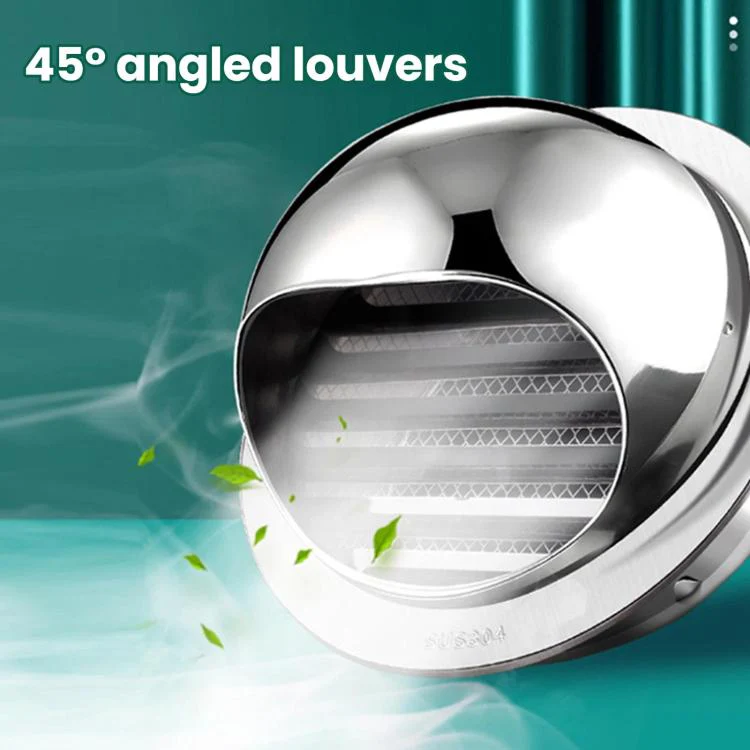 Stainless Steel Range Hood Exhaust Pipe Vent Exterior Wall Rainproof Cover, Size: 100# Polished Thickened - Image 6