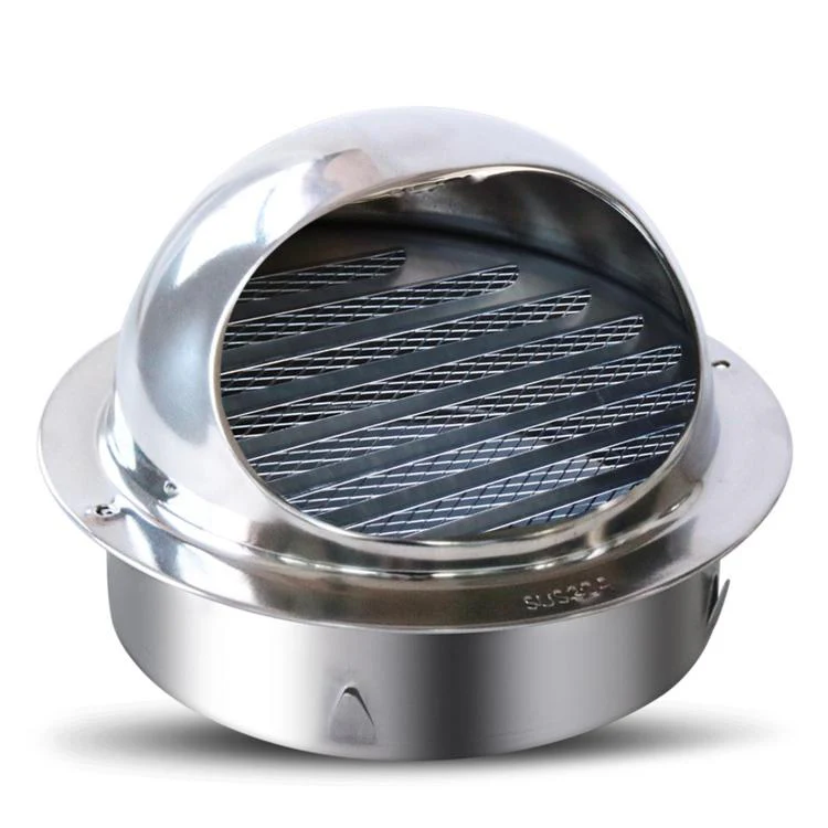 Stainless Steel Range Hood Exhaust Pipe Vent Exterior Wall Rainproof Cover, Size: 180# Polished Thickened - Image 3