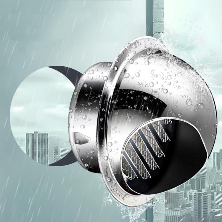 Stainless Steel Range Hood Exhaust Pipe Vent Exterior Wall Rainproof Cover, Size: 200# 304 Polished Thickened