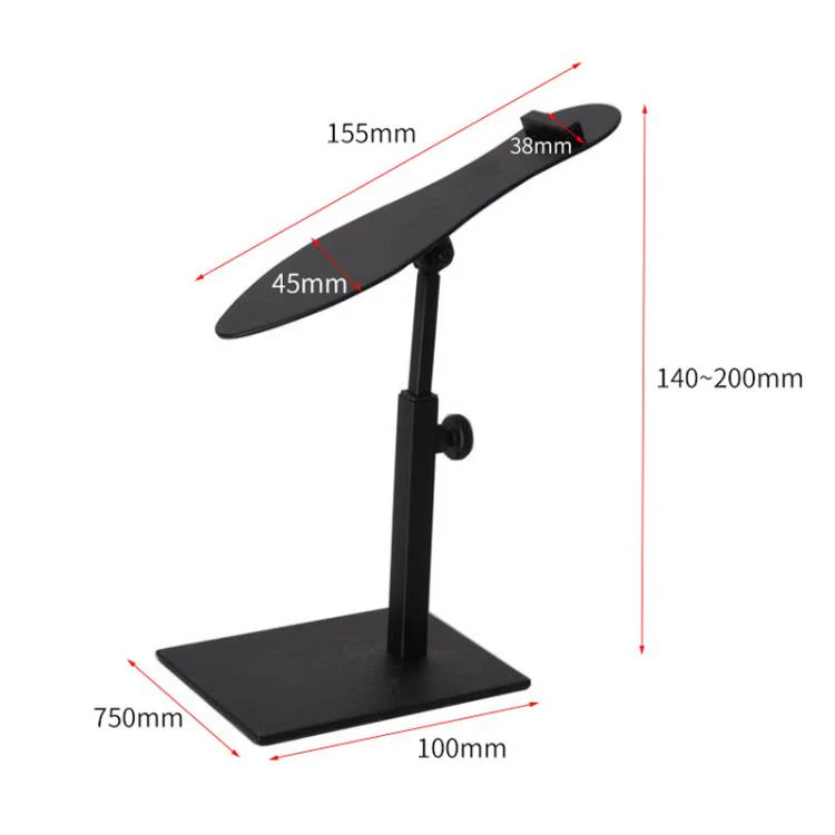 Stainless Steel Shoe Racks High-Heeled Shoe Display Stands, Style: Black Adjustable Foot - Image 2