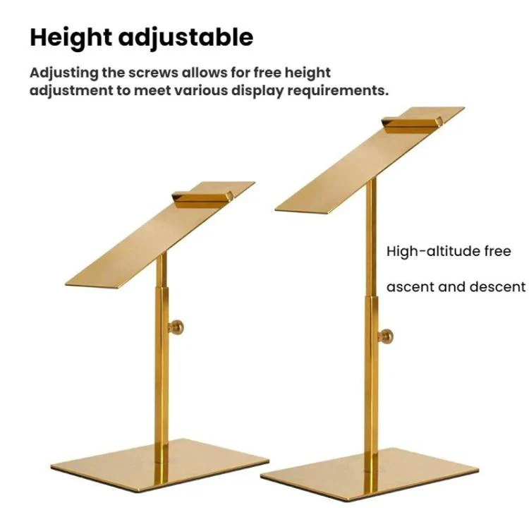 Stainless Steel Shoe Racks High-Heeled Shoe Display Stands, Style: Mirror Finish Oval Top Bottom - Image 3