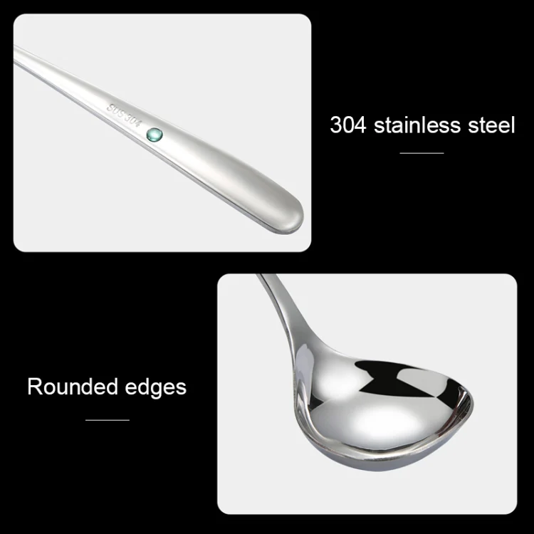 Stainless Steel Soup Spoon Restaurant Common Spoon Household Rice Bowl, Size:Large - Image 4