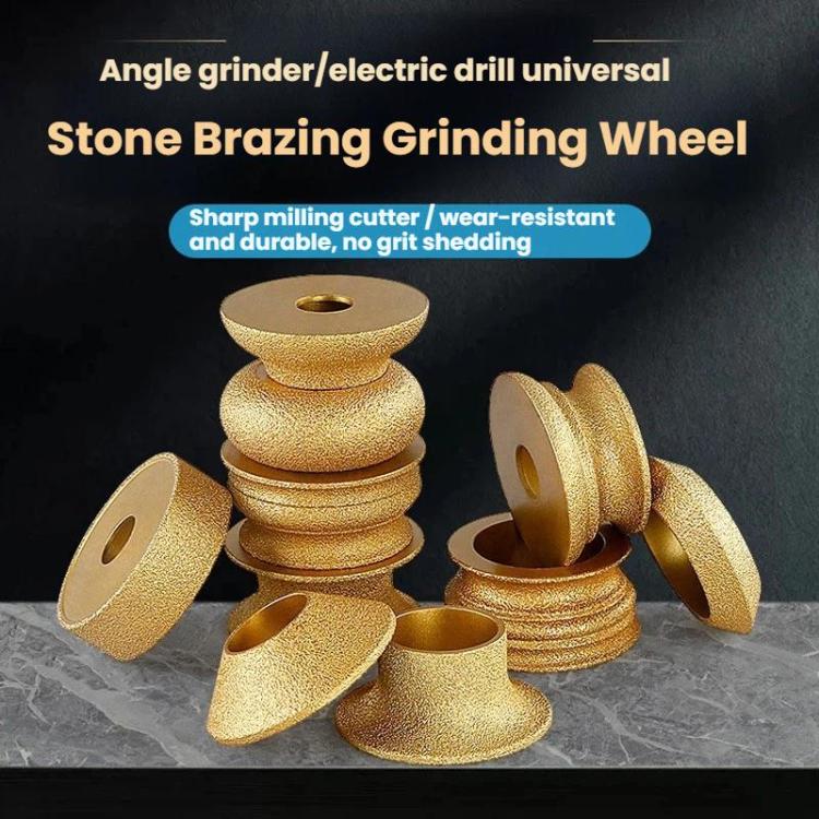 Stone Edge Grinding Wheel Marble Granite Tile Trimming Chamfering Tool, Spec: Flat Wheel 35mm - Image 2