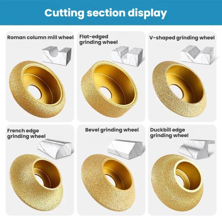 Stone Edge Grinding Wheel Marble Granite Tile Trimming Chamfering Tool, Spec: No. 404 Edge 35mm - Image 7