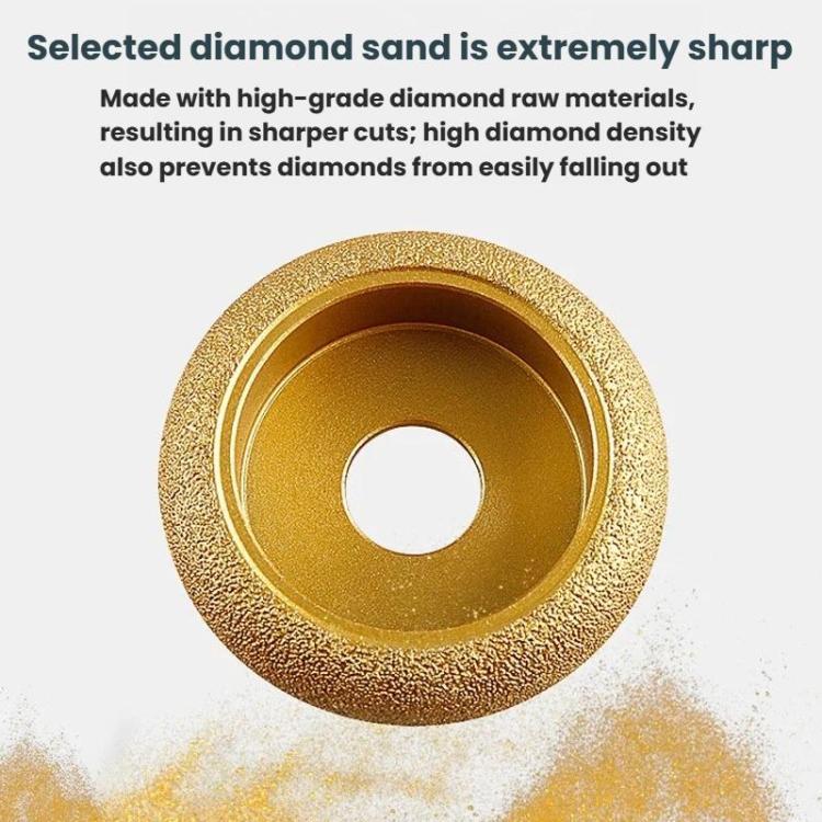 Stone Edge Grinding Wheel Marble Granite Tile Trimming Chamfering Tool, Spec: Rounded Edge 30mm - Image 4