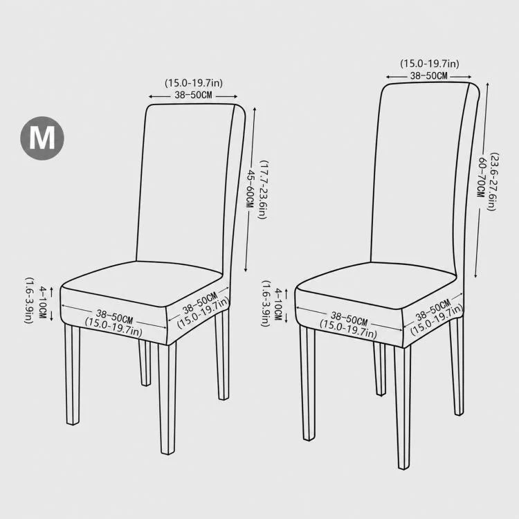 Stretch Dining Chair Cover Rhombus High Back Kitchen Chair Slipcover, Size: L 60-70cm Height(Dark Gray) - Image 8