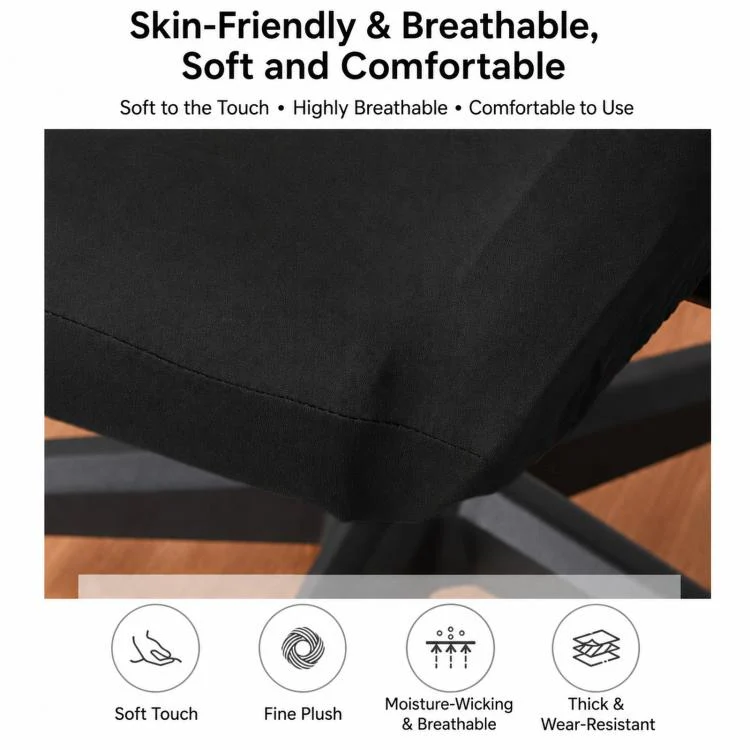 Stretch Gaming Chair Cover Elastic Computer Office Desk Chair Slipcover With Armrest Covers(Dark Gray) - Image 6