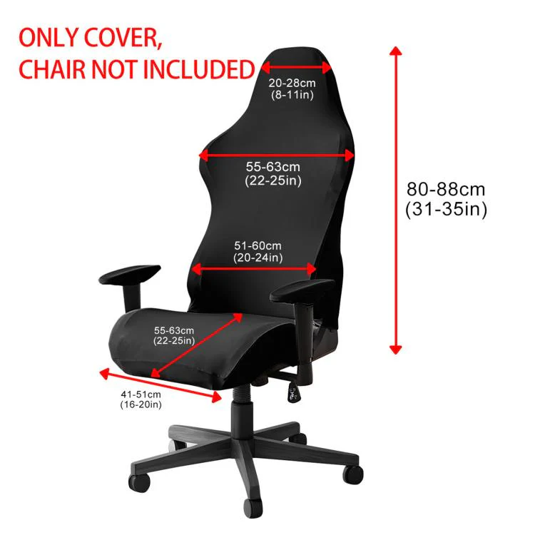 Stretch Gaming Chair Cover Elastic Computer Office Desk Chair Slipcover With Armrest Covers(Light Gray) - Image 8