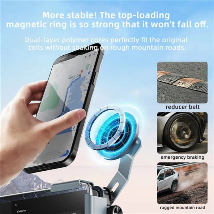 SU7Y Large Display Vehicle Mount Navigation Stand For Tesla Car Screen Magnetic Phone Holder - Image 7