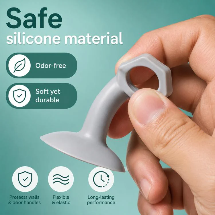 Suction Cup Door Handle Anti-collision Protective Pad, Size:58x41x17mm(Grey) - Image 5