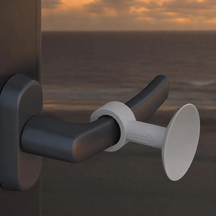 Suction Cup Door Handle Silent Anti-collision Protective Pad(Grey)