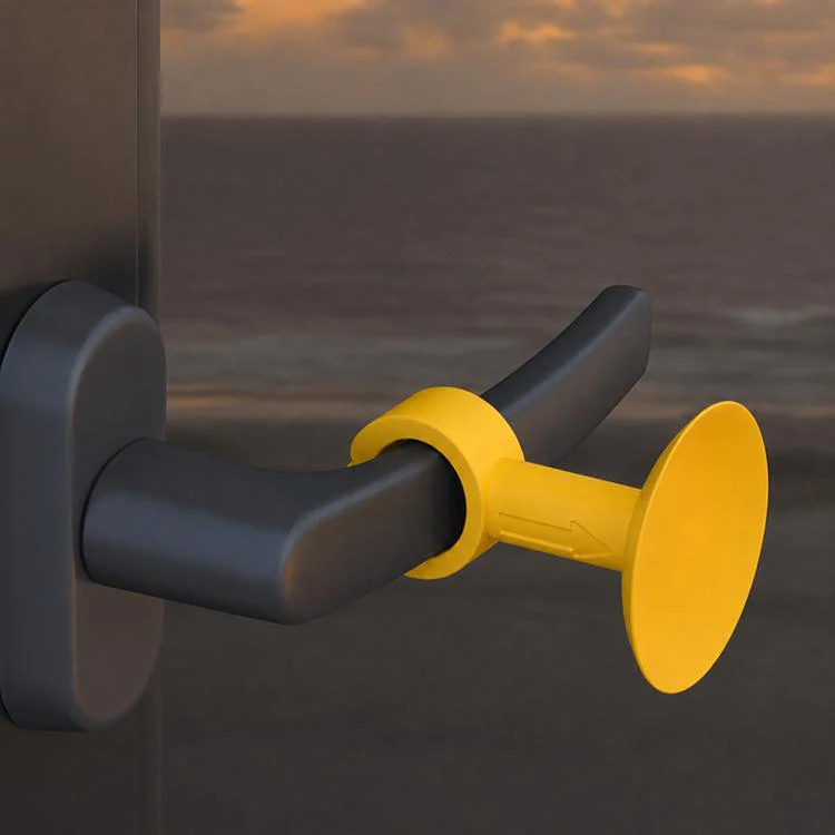 Suction Cup Door Handle Silent Anti-collision Protective Pad(Yellow)