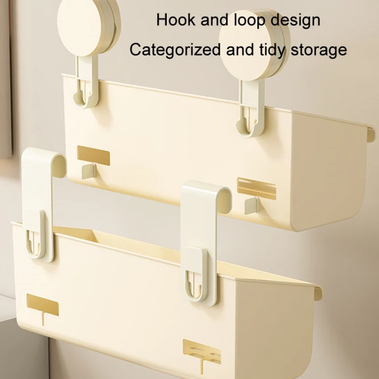 Suction Cup Wall Mounted Bathroom Shelf Drainage Detachable Storage Rack Hanging Basket, Style: 2 Layers Large Brown - Image 8