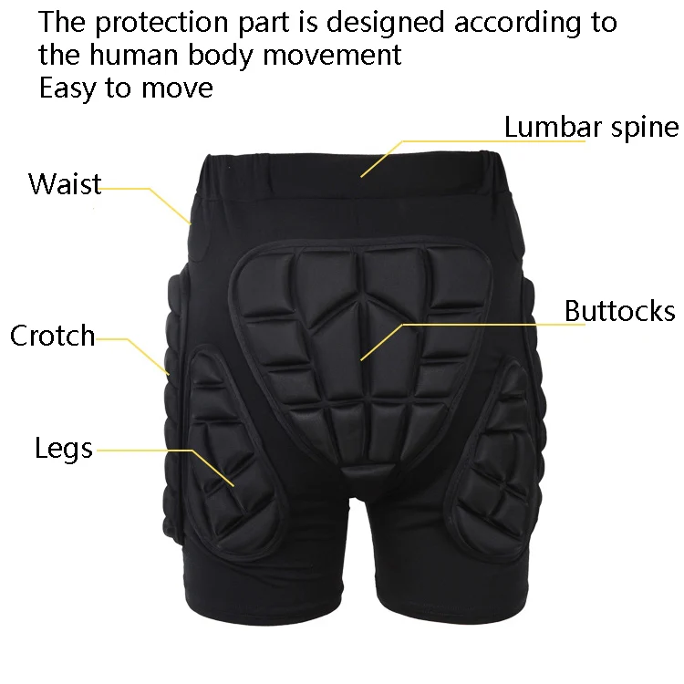SULAITE GT-305 Roller Skating Skiing Diaper Pants Outdoor Riding Sports Diaper Pad, Size: XL(Black) - Image 3