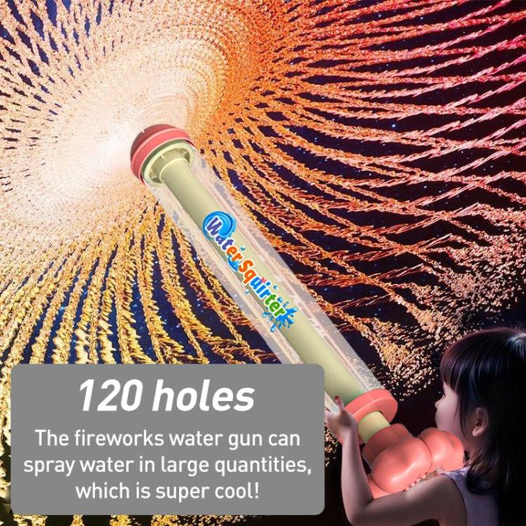 Summer Beach Portable Fireworks Splashing Spray Pull-out Water Gun(Blue) - Image 5