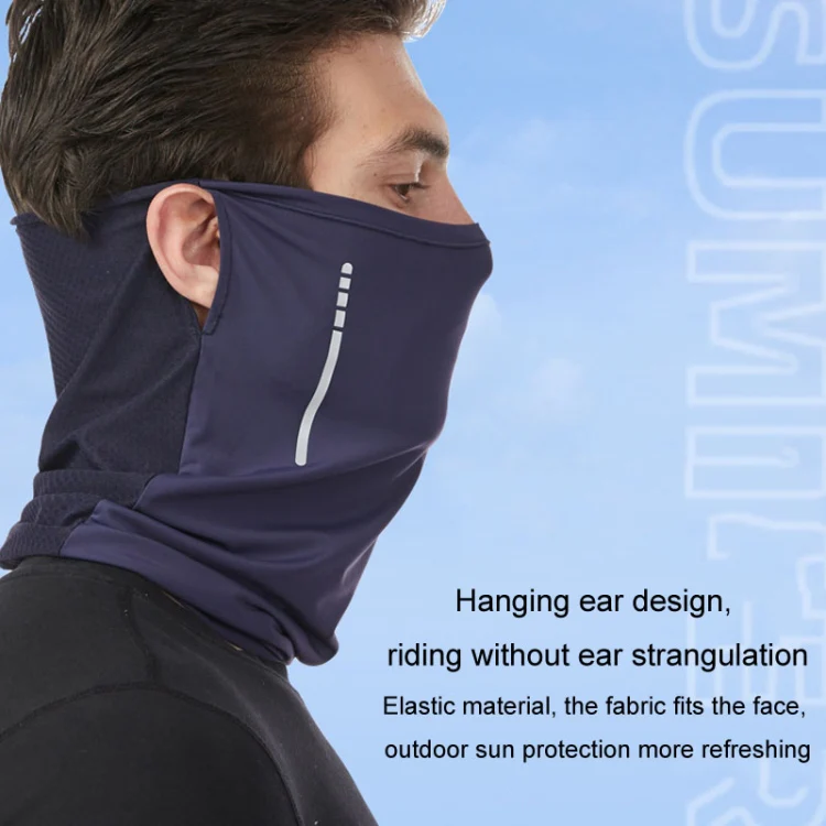 Summer Motorcycle Riding Mask Windproof Hanging Ears Silk Sunscreen Face Towel Sports UV Scarf, Size: Average(Army Green) - Image 7