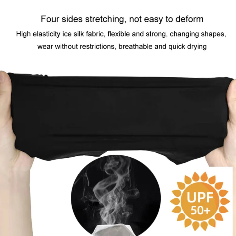 Summer Motorcycle Riding Mask Windproof Hanging Ears Silk Sunscreen Face Towel Sports UV Scarf, Size: Average(Navy) - Image 4