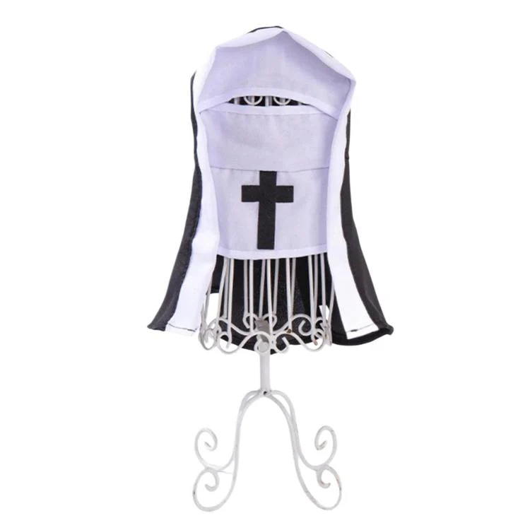 Summer Nun Cosplay Costume For Cats Thin Breathable Funny Photo Outfit For Pets, Size: M - Image 4