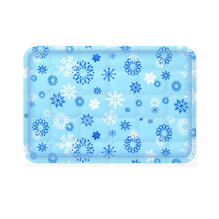 Summer Single Person Cooling Gel Seat Cushion Pressure Activated Cooling Mat, Size: 30x40cm(Icy Snowflakes)
