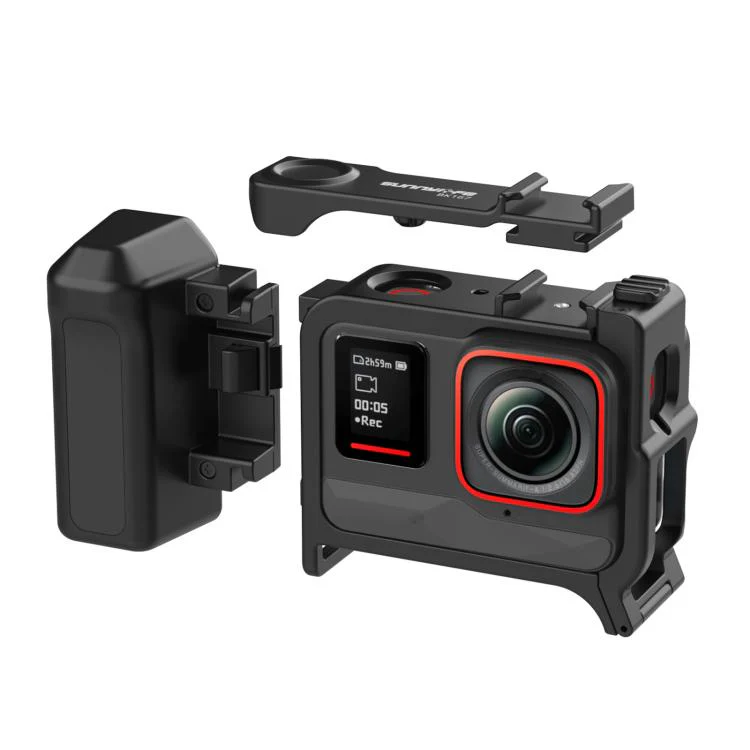 Sunnylife 2-in-1 Detachable Protective Frame & Street Photography Handle for Insta360 Ace Pro 2 / 1 (Black)