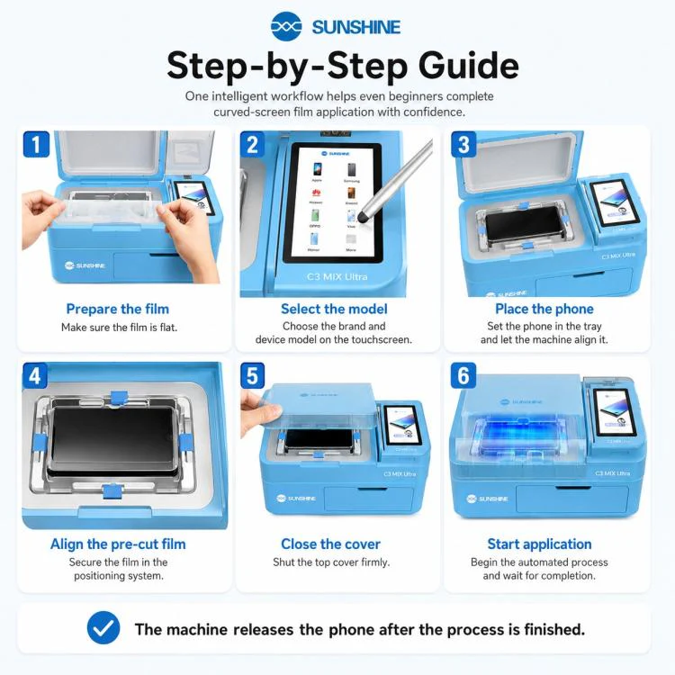 SUNSHINE C3 Mix Ultra 12.9-inch Smart Vacuum Auto-positioning Cutting & Laminating Machine with UV Curing, Plug:AU Plug - Image 10