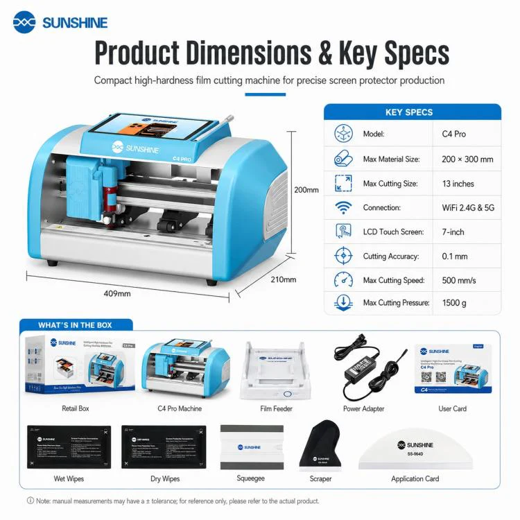 SUNSHINE C4 Pro 13-inch Intelligent High-Hardness Film Cutting Machine, Plug:EU Plug - Image 11