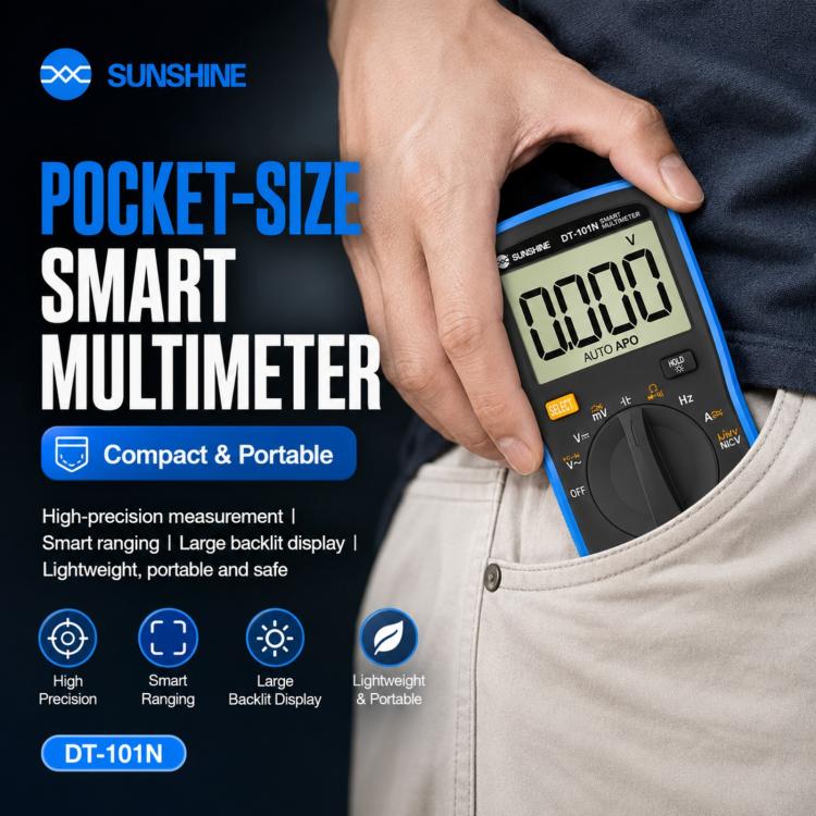 SUNSHINE DT-101N Pocket-Style Auto-Range Smart Precision Multimeter - Image 3
