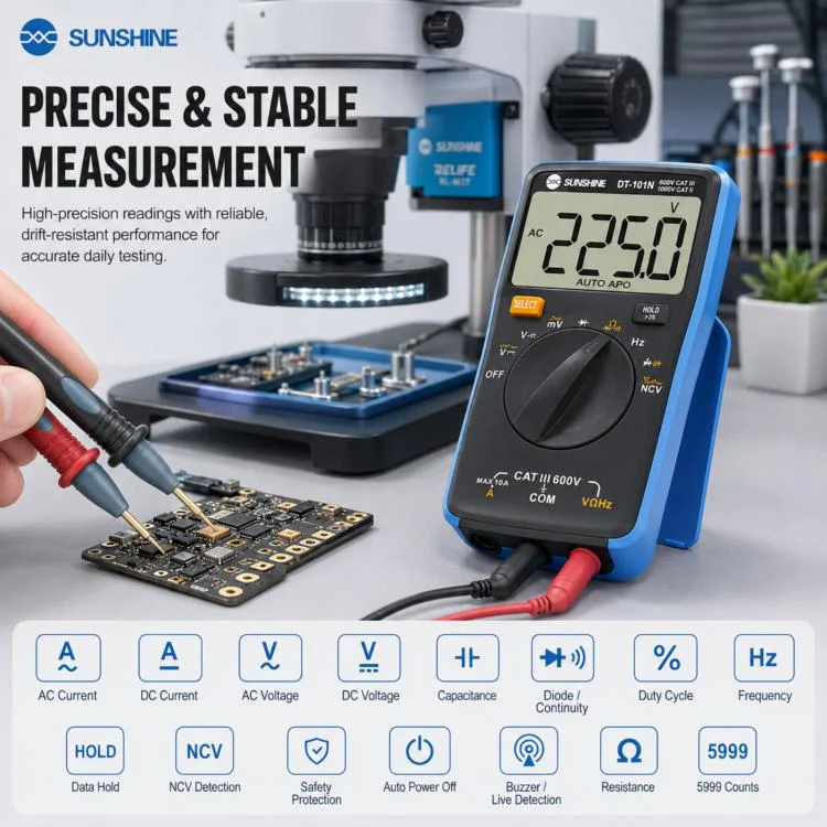 SUNSHINE DT-101N Pocket-Style Auto-Range Smart Precision Multimeter - Image 5