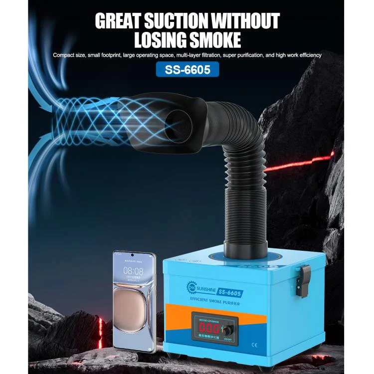 SUNSHINE SS-6605 Strong Suction Smoke Purifier, Plug:EU Plug - Image 2