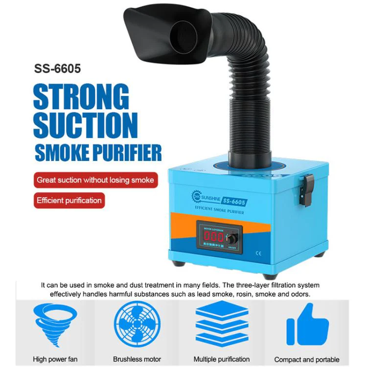 SUNSHINE SS-6605 Strong Suction Smoke Purifier, Plug:EU Plug - Image 3