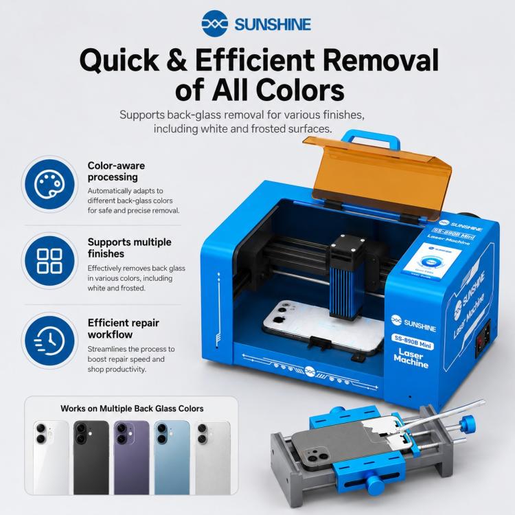 SUNSHINE SS-890B Mini Laser Screen Removal Machine, Plug:AU Plug - Image 10