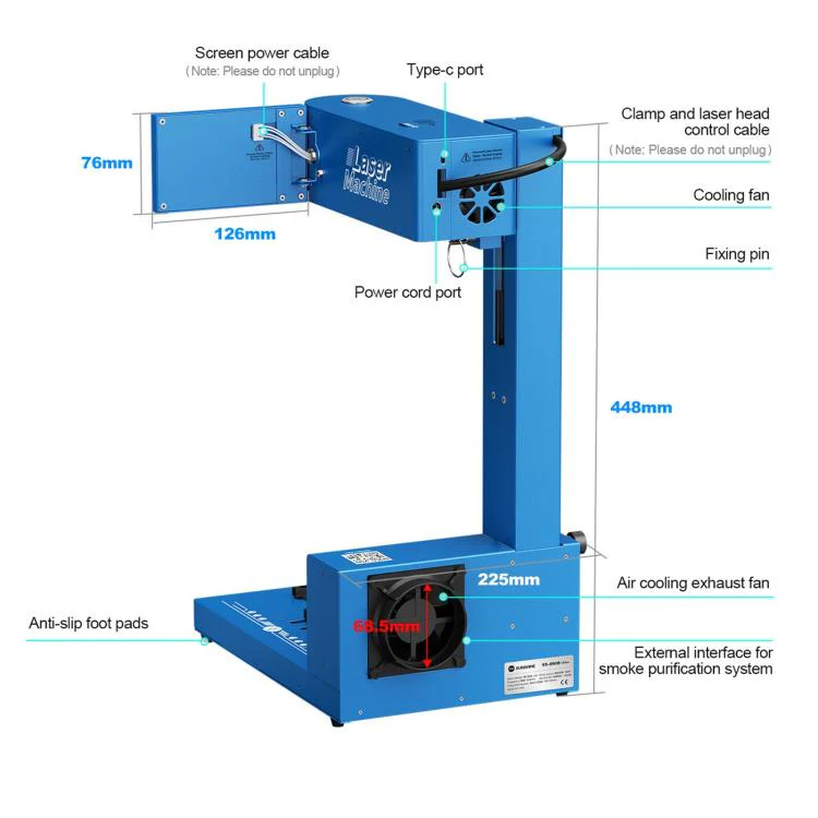 SUNSHINE SS-890B UItra Professional Foldable Smart Laser, Plug:US Plug - Image 12